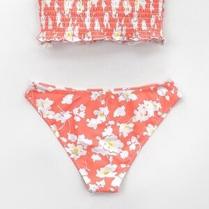 CUPSHE (NWT) floral orange white bikini swimsuit bottoms